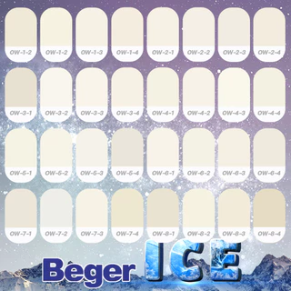 Beger สีครีม กึ่งเงา ขนาด 9 ลิตร Beger ICE สีทาภายนอกและใน เช็ดล้างได้ กันร้อนเยี่ยม เบเยอร์ ไอซ์