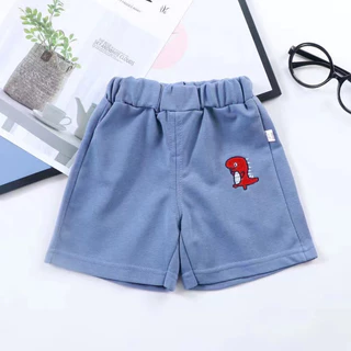 Babyonline(Y091)M1 (ส่งด่วน1วัน)กางเกงขาสั้นสำหรับเด็กปักลายน่ารัก ผ้าฝ้าย นิ่ม