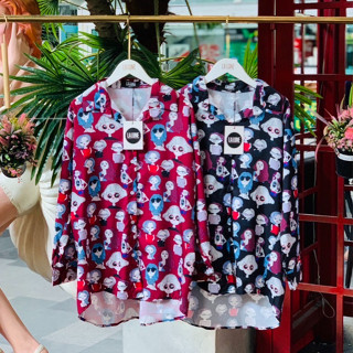 【159】𝐋𝐀𝐋𝐔𝐍𝐄 SHIRT  เสื้อเชิ้ตสวย งานดี ทรงน่ารักมาก แพทเทิร์นเป๊ะ ใส่แมทกับขาสั้น หรือขายาวก็ได้ ใส่สบาย ใส่ทำงานก็ดูดี