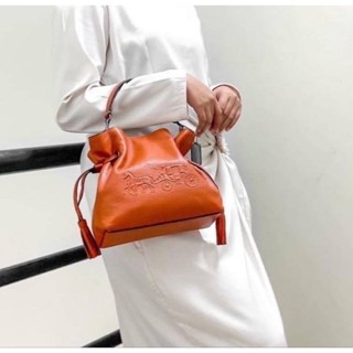 ☺️กระเป๋าสะพาย ทรงจีบมาใหม่ สีส้ม 🍊อิฐ
💖NEW COACH Crossbody Andy with Horse