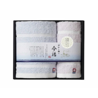 [ผลิตในประเทศญี่ปุ่น] ผ้าขนหนู Imabari Towel Gift Face Towel Hand Towel Set ละ 1 ผืน ผ้าขนหนูซับน้ำรวดเร็ว