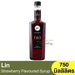 ลิน ไซรัป น้ำเชื่อมกลิ่นสตรอเบอร์รี่ 750 มิลลิลิตร Lin Strawberry Premium Flavoured Syrup 750 ml.