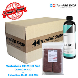 Waterless COMBO Set - CARPRO ECH2O + 2 Microfibre 40x40 450 GSM