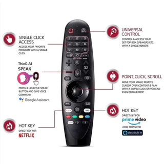 ออกใบกำกับภาษีได้ LG รีโมททีวี Original Magic Remote For AN-MR20GA สั่งงานด้วยเสียง มีพ้อยเตอร์ แท้100% 0040