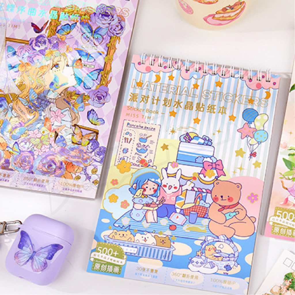 สติ๊กเกอร์ ลายการ์ตูนน่ารัก Diy สําหรับติดตกแต่ง โทรศัพท์มือถือ แก้วน้ํา สติ๊กเกอร์แผ่นใหญ่ สติ๊กเกอร์ตั้งโต๊ะ Sticker