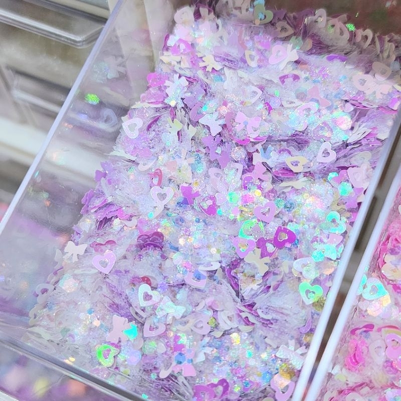 💖 มี 3 สี! คอลวาเลนไทน์ 💖 กลิ๊ตเตอร์ กากเพชรหัวใจ โบว์เลื่ิิอมวิ้ง สีหวานน ✨💖 งานเกาหลีสุดๆ! 🪭✨ (สำหรับติดเล็บ /เรซิ่น)💖