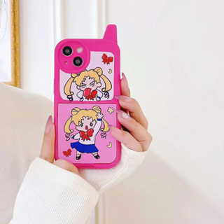 💜ส่งของขวัญ💜เคสไอโฟน 14 Pro Max 13 12 11 เคส for เคสไอโฟน11 การ์ตูน กระจกเงา โทรศัพท์ปุ่มกด พกง่ายๆ การป้องกันการตก Case