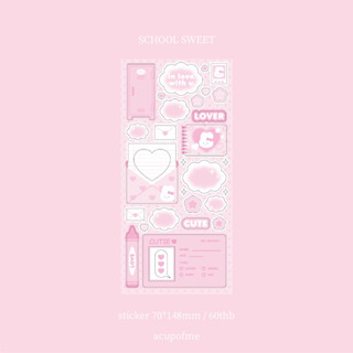 school sweet sticker สติกเกอร์ไดคัท