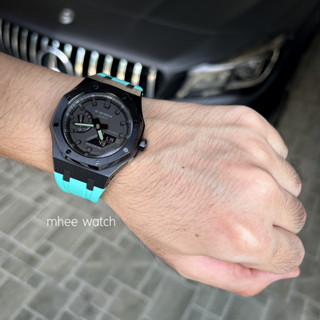 G-Shock All Black Dial Tiffany Blue Rubber