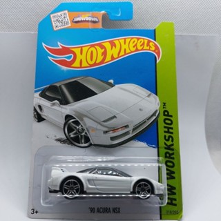 รถเหล็ก Hotwheels 90 ACURA NSX สีขาว (ib27)