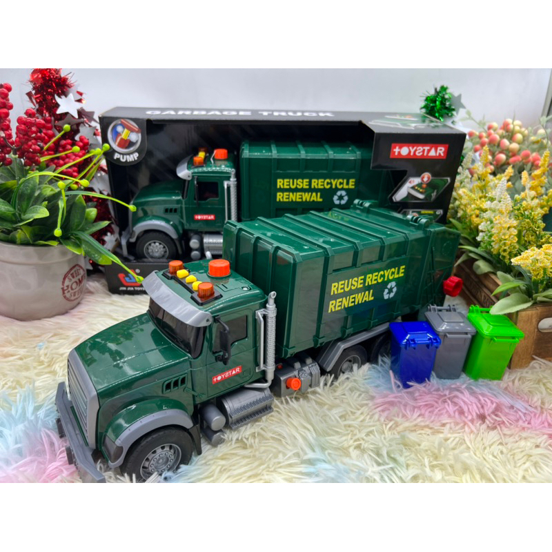 ของเล่น ของเล่นเด็ก รถของเล่น Garbage Truck รถเก็บขยะ รถขยะอเมริกา รถขยะ รถเด็กเล่น รถขนขยะ รถขยะNo.666-53P