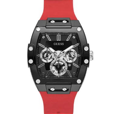 Guess Men's Multifunction Red Smooth Silicone Strap Watch  GW0203G4 GW0203G5 GW0203G3 GW0203G1 GW020