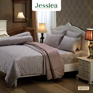 Jessica Jacquard Silk Shine 500 เส้นด้าย QS752 ชุดเครื่องนอน ผ้าปูที่นอน ผ้าห่มนวม ผ้าทอลายเรียบหรู สามารถป้องกันไรฝุ่น