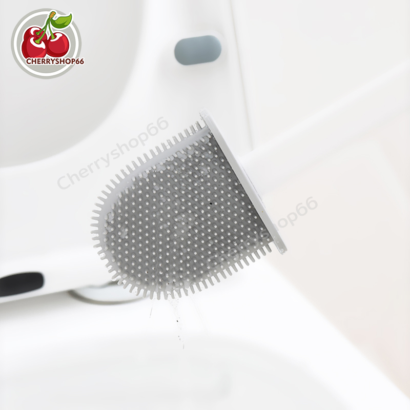 แปรงขัดห้องน้ำ ซิลิกาเจล ที่ขัดห้องน้ำ ขนไม่ขาด ทนนาน ล้างง่าย ฐานเก็บระบายน้ำ - รูปที่ 6