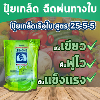 ปุ๋ยเกล็ด เรือใบ 25-5-5 เร่งเขียว ฟื้นฟูต้น 1000 กรัม (ของใหม่)