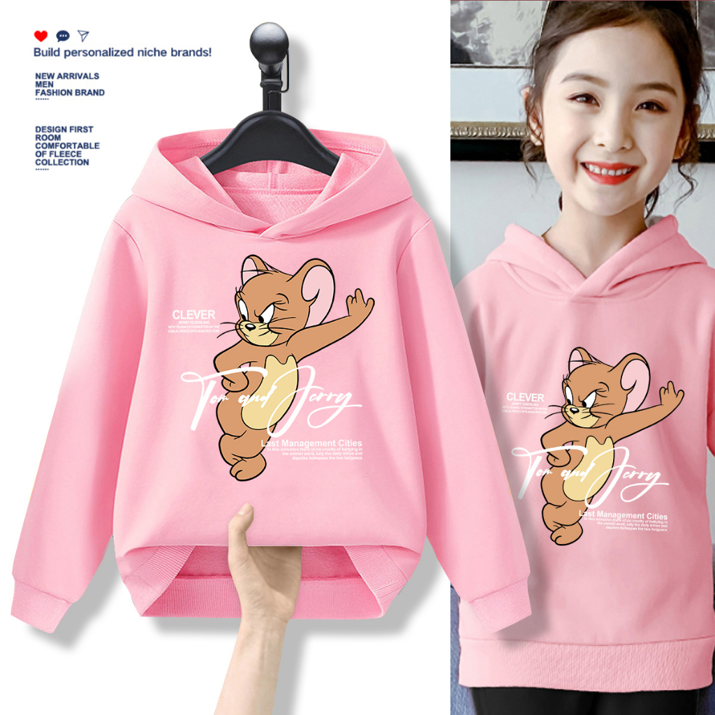 E382 เสื้อกันหนาวเด็ก เสื้อแขนยาว สำหรับเด็กหญิงและชาย งานพิมพ์ลายลายการ์ตูนน่ารัก