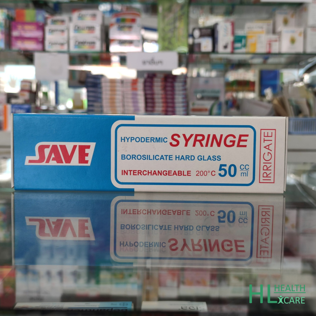 ไซริงค์แก้ว 50cc Hypodermic syringe 50ml หลอดฉีดยาแก้ว มาตรฐานการแพทย์ Borosilicate hard glass