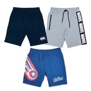 Marvel Men Logo Shorts Captain America - กางเกงขาสั้นผู้ชายมาร์เวล สินค้าลิขสิทธ์แท้100% characters studio