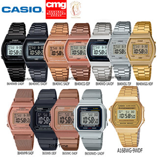 Casio นาฬิกาข้อมือผู้หญิงและผู้ชาย รุ่น B640wc, B650wd , A168WG-9WDF, B640WBG,B640WGG-9DF, รับประกันศูนย์CMG 1ปี