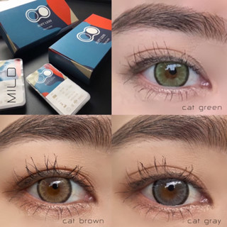 รุ่นMild Softlens สี (Cat borwn, Cat gray) (เลนส์บิ๊กอายรายปี) วัสดุMPC นิ่มมาก Idollens Olens