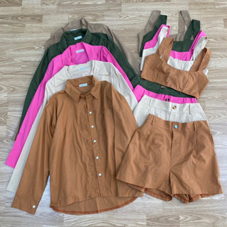 TJ2604 Moana set มี6สี ชุดเซต3ชิ้น คุ้มมาก เสื้อสายเดี่ยว เสื้อคลุม และกางเกงขาสั้น แมทกับตัวอื่นได้