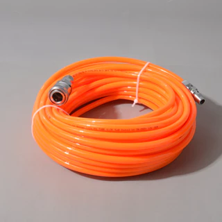สายลม PU ขนาด 5x8 กับ 8x12 แบบตรง พร้อมหัว coupler สำหรับใช้แนวราบ ขนาด 10 เมตรถึง 20 เมตร