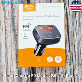 Roav® SmartCharge F0 with 24W Car Charger Model. R5113, Black ที่ชาร์จในรถยนต์ หัวชาร์จ พร้อมบลูทูธไร้สาย by Anker