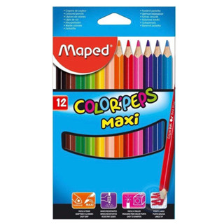 สีไม้ 12 สี MAPED  Color Peps Maxi