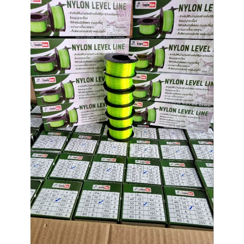 สายเอ็น สายเอ็นสะท้อนแสงสีเขียว ราคายกกล่อง6ม้วน - รูปที่ 2