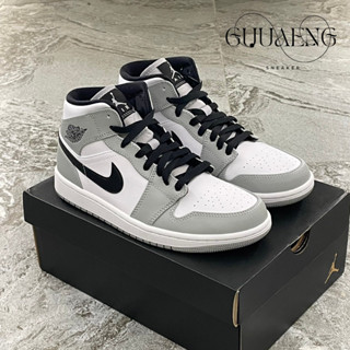 (ลดอีก 250.- กดรับโค้ดหน้าแอพ) Jordan 1 Mid Light Smoke Grey ✅พร้อมส่ง แท้ 100%✅