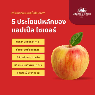 URBAN&FARM APPLE CIDER VINEGAR | RAW Unfiltered แอปเปิ้ลไซเดอร์ น้ำส้มสายชูหมักแอปเปิ้ล แบบมีตะกอน