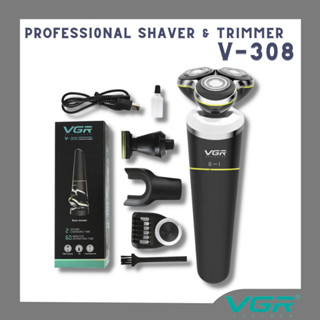 VGR navigator professional shaver and trimmer เครื่องโกนหนวดและจอนไฟฟ้า รุ่น V-308