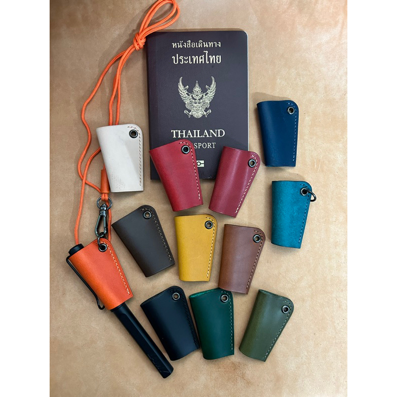 เคสห้อยปากกาหนังฟอกฝาดอิตาลี เลือกสีได้
