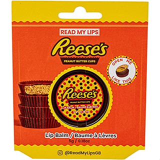 Reeses Peanut Butter ‘n’ Chocolate Cup Flavoured Lip Balm รีส พีนัท บัทเตอร์ ลิป บาล์ม 5g.