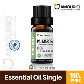 AMOURIQ® นํ้ามันหอมระเหย พาลมาโรซา กลั่นไอน้ำบริสุทธิ์ 100% Palmarosa Essential Oil Steam-Distilled Pamarosa พามาโรซา