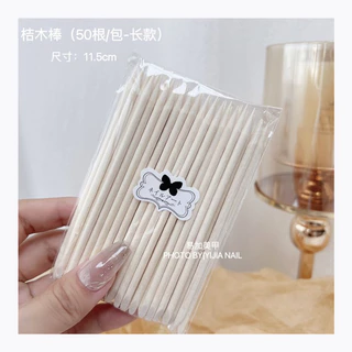 *รุ่นใหม่สติ๊กเกอร์โบว์*ไม้ส้มทำเล็บแบบสั้น แบบยาว ไม้ส้มดันหนัง ปาดขอบเล็บ 50 แท่ง