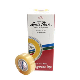 “LOUIS TAPE” เทปใส สก๊อตเทป 3/4 นิ้ว x 36หลา แกน 1 นิ้ว (แกนเล็ก)(กล่อง/8 ม้วน)