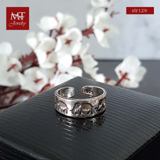 MT แหวนนิ้วเท้าเงินแท้ รูปช้าง Solid 925 Sterling Silver Toe Ring (str129) MT Jewelry มณีธารา