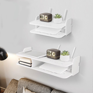 ชั้นวางเราเตอร์  ติดผนัง wifi PVC กันปลวก กันน้ำได้ ไม่แตกหักง่าย Box Shelf Router wifi OCM