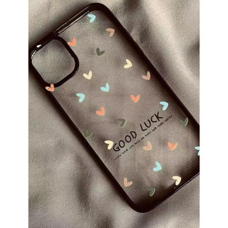 เคสโทรศัพท์ไอโฟน iPhone ลายหัวใจ และ ลายตัวอักษร สีใส