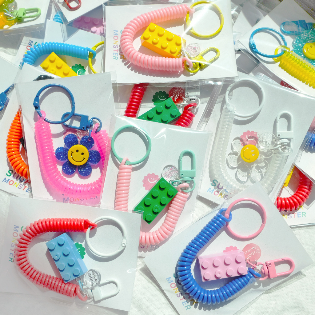 Sugar Monster | Jiggle Keychain พวงกุญแจยางยืดน่ารัก จี้เดซี่ เลโก้ อมยิ้ม อัพเดทแบบใหม่!!