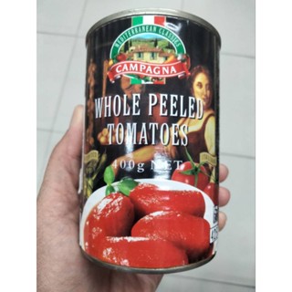 Campagna Whole Peeked Tomatoes  มะเขือเทศปอกเปลือก ในน้ำ มะเขือเทศ 400 กรัม  ราคาพิเศษ 