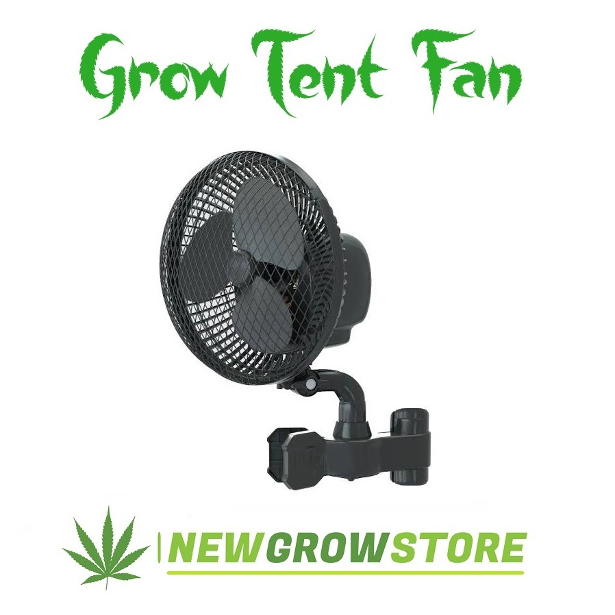 พัดลมหนีบเสา แบบส่ายได้ Fan clip grow tent ระบายอากาศสำหรับปลูกต้นไม้ Fan Clip Tent ขนาด 6 นิ้ว พัดลมปลูก