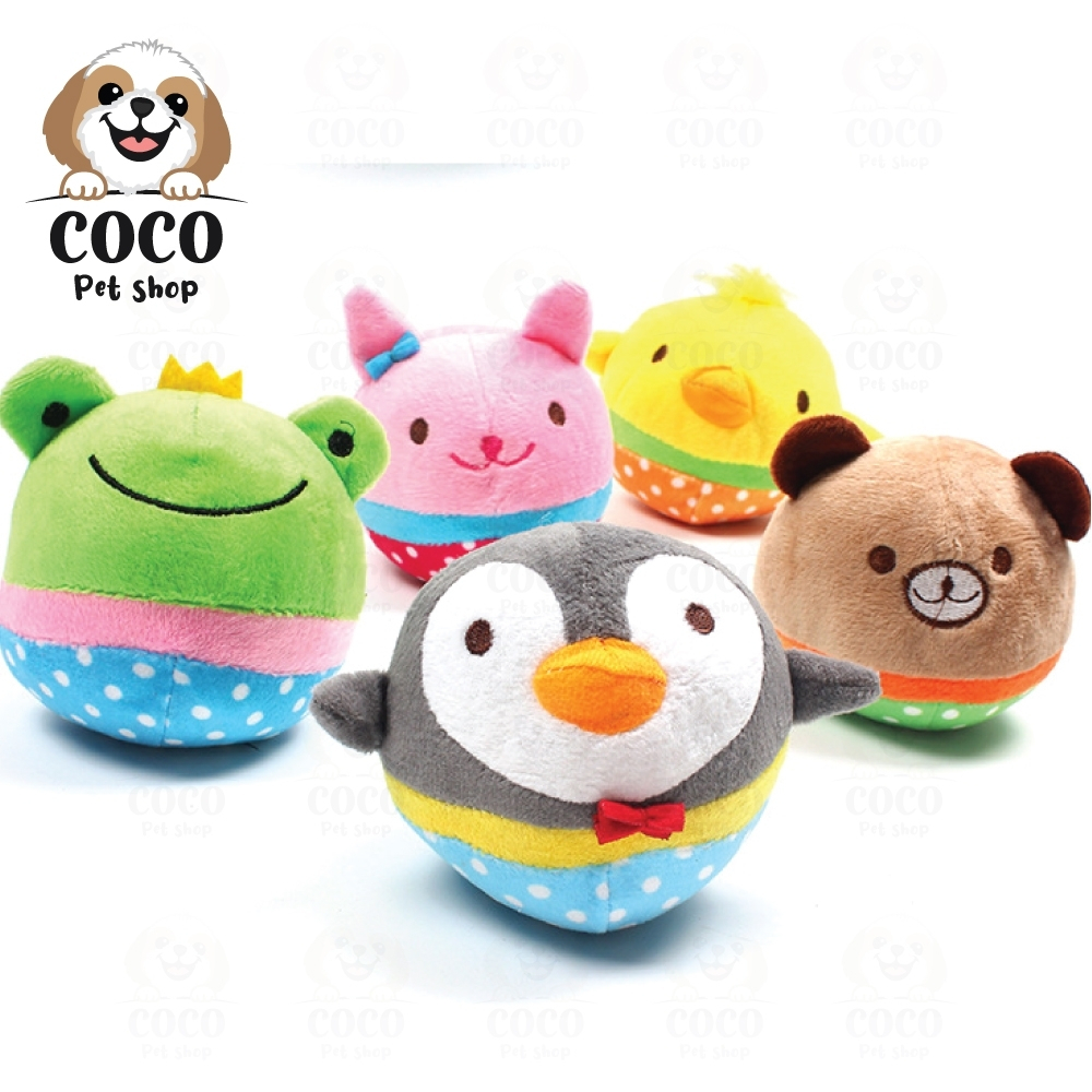 cocopet_shop ตุ๊กตาสัตว์เลี้ยง ของเล่นสัตว์เลี้ยงสุนัข หมา ของเล่นแมว รูปสัตว์น่ารักผ้ากำมะยี่นุ่มนิ่ม ทนต่อแรงบีบกัดแทะ