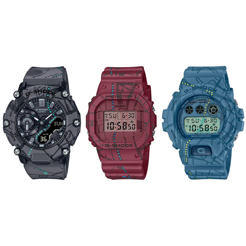 Casio G-Shock นาฬิกาข้อมือผู้ชาย รุ่น GA-2200SBY,DW-5600SBY,DW-6900,DW-6900SBY (GA-2200SBY-8A,DW-5600SBY-4,DW-6900SBY-2)