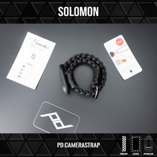 สายคล้องกล้องแฮนด์เมด สีดำ Wrist Strap Solomon Peak design handmade black