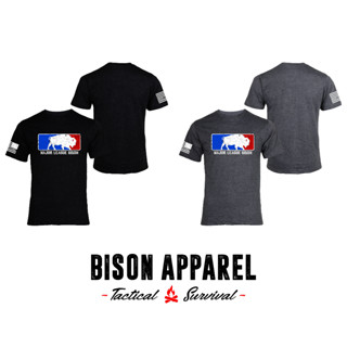 Bison Apparel เสื้อยืดลาย Major League Bison