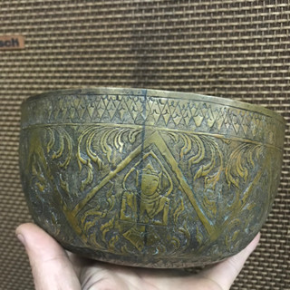 OLD BRASS ขันทองเหลือง ขันเก่า ขันทองเหลืองเเท้ ทองเหลืองโบราณ ขันโบราณ ของเก่า ของเเต่งร้าน