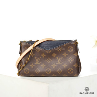 LOUIS VUITTON PALLAS CLUTCH 8.5_ EBENE MONOGRAM CANVAS GHW