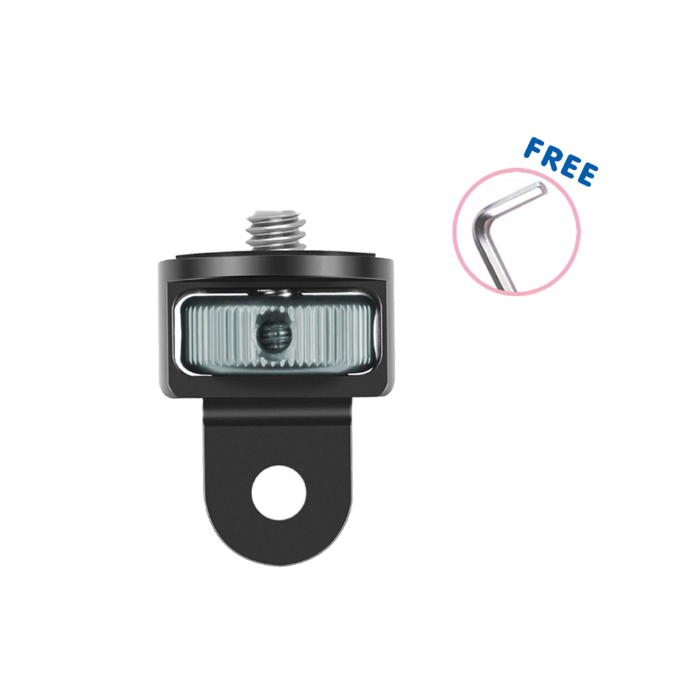 1/4 นิ้ว 360 องศา อะแดปเตอร์ขาตั้งกล้องอลูมิเนียม for GoPro / SJCAM / Xiaomi / Insta360 / Action Camera